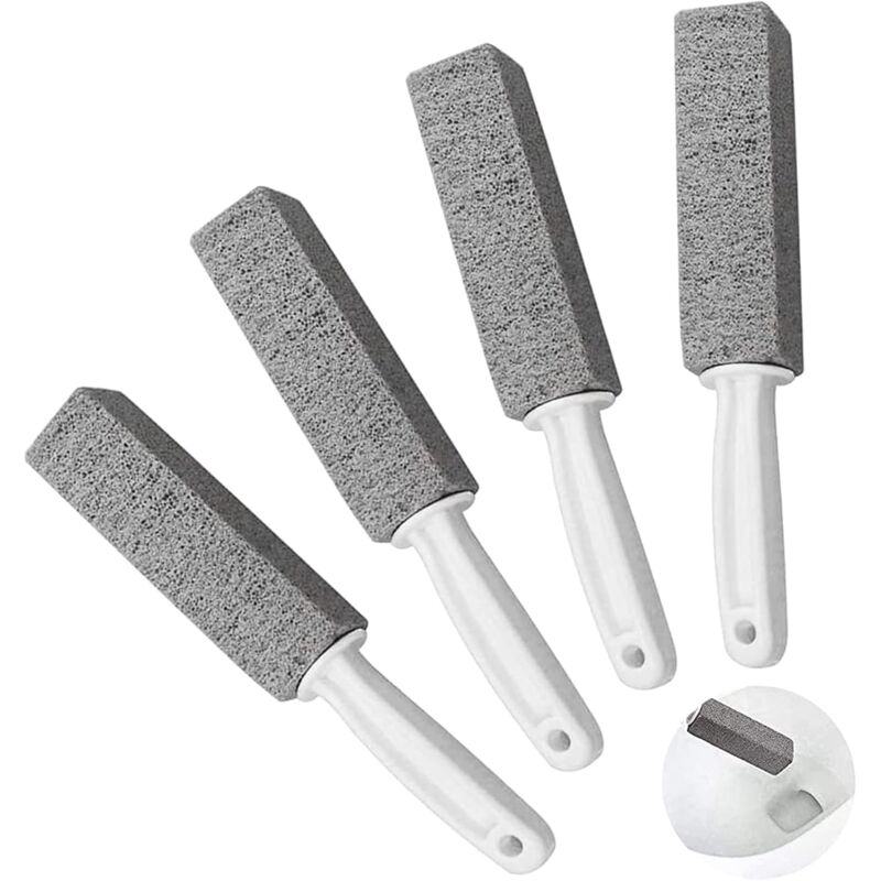 4 Pcs Brosse de Nettoyage Pierre Ponce, Pierre de Nettoyage en Pierre Ponce Avec Poignée Nettoyant Pour Dissolvant de Cuvette de Toilette Taches de