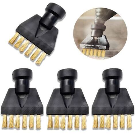 4 pcs brosses à joints pour Kärcher,Accessoires nettoyeur vapeur pour Kärcher SC1,SC2,SC3,SC4,SC5,pour Kärcher nettoyeurs vapeur brosse accessoire,Nettoyeur vapeur brosses(or)