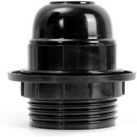 4 Pcs Bulb Holder - For E27 Bulb - Practical Socket - Plastic Shade Adapter（Black）