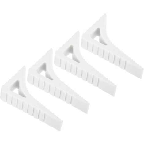 4 Pcs Butées de Porte, Butée de Porte Butée de Porte en Caoutchouc Cale Petite Cale de Porte Butée de Fenêtre Robuste pour le Bas du Sol de la Porte Mur Intérieur, Blanc