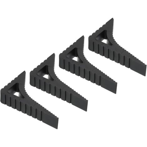 4 Pcs Butées de Porte, Butée de Porte Butée de Porte en Caoutchouc Cale Petite Cale de Porte Butée de Fenêtre Robuste pour le Bas du Sol de la Porte Mur Intérieur, Noir