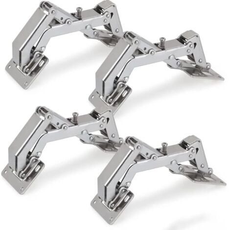 4 pcs Cabinet Door Hinge Door Hinge 170 Degree Cabinet Hinge Invisible Kitchen Cabinet Hinge Wide Angle Door Hinge 4pcs Set with Buffer Damping