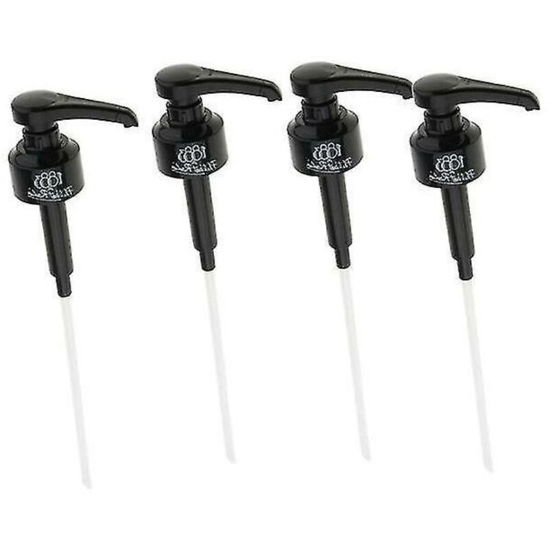 4 Pcs café 1 litre distributeur pompe à sirop noir distributeur de liquide pour monin sirop 10 ml bouteille de jus d