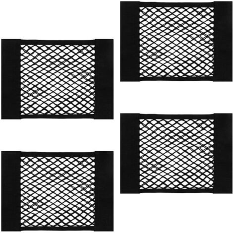 4 PCS Cargo Net, Filet de Rangement Universel en Maille Filet de Rangement Sac de Rangement Filet de Voiture en Maille Élastique