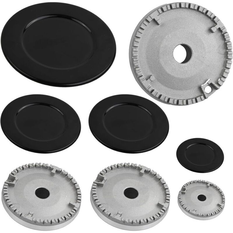 4 pcs Chapeaux de Brûleurs, Brûleur Cuisinière à Gaz, Chapeau de Couronne de BrûLeur à Gaz, pour Plaques de Cuisson Ariston, Indesit, Samet, Nardi