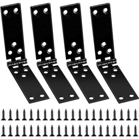 4 Pcs Charnière de Caisse, Charnière de Portes en Bois, Charnières de Porte pour Meubles, Charnières Pliante pour Boîtes Pliantes, Bande de Caisse, Bois Armoires Placard (150 x 25 mm)