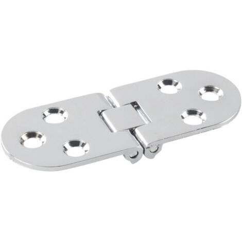 4 PCS Charnières de Table Pliantes,180 Degrés Charnière de Table Pliante à Alliage Zinc Arrondis,Charnière Flip Pliable vis non incluses(Argent) GROOFOO