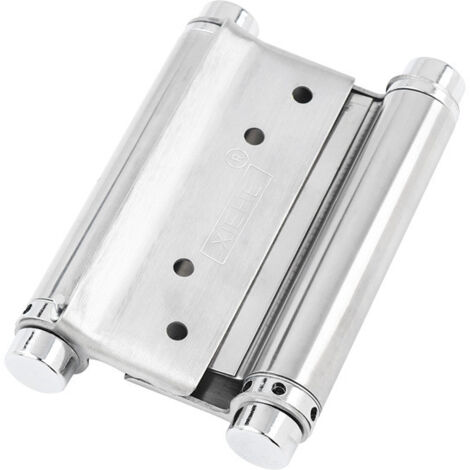 4 Pcs Charnières Porte en Acier Inox Paumelle Porte de Doule Action Charniere Meuble Anti-Rouille Charnières à Ressort à Visser Charniere Porte Battante pour Saloon Café Bar Double Porte GROOFOO