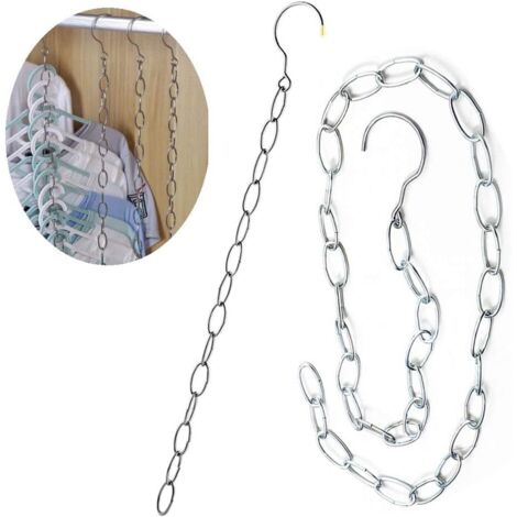 4 Pcs Cintres Gain de Place,50CMx2 pièces+120CMx2 pièces Cintre Magique Cintre Rangement et Organisation Magic Cintre Rangement,Manteaux et Pantalons à L’Horizontale ou à La Verticale dans L’Armoire-F