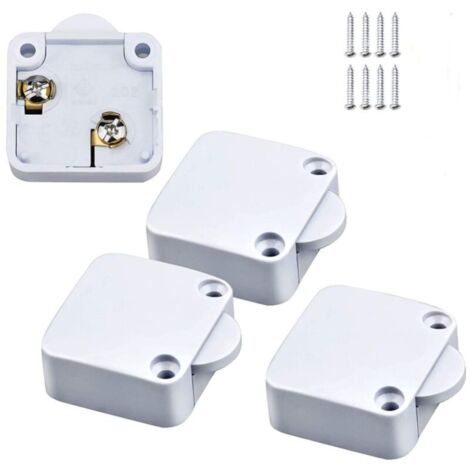 4 Pcs Commutateur D'armoire, Automatique Interrupteur Porte Placard pour Placards Lumière de Porte Ouverte Est Allumée la Lumière de Fermeture de Porte Est Éteinte,Superma