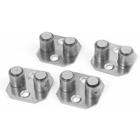 4 Pcs Coulissante Porte Double Arbre Retenue Suspendue Poulie Rail Guide Localisateur