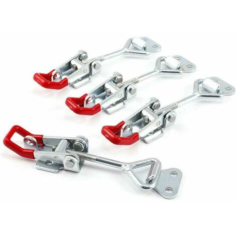 4 Pcs En Métal Sauterelle Tirer Action Loquet De Dégagement Rapide 4002 184 Kg/183,3 Kilogram Capacité Loquet Bouton À Bascule Loquet …