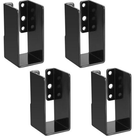 4 Pcs Equerre de Fixation Sabot Charpente, Connecteurs Fixation Poteau Bois 1.57x3.4, Connecteurs de Poutres, Connecteur de Solive Poutre Bois, Équerre de Solive pour 40x88 mm Poteau Sur Terrasse