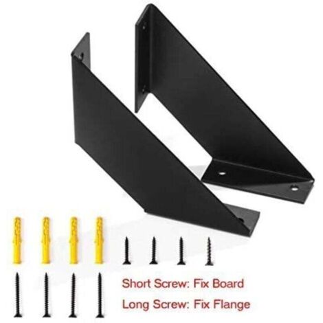 4 Pcs Equerre Etagere Murale, Equerre Metal de étagère Robuste, Equerre Fer Forge pour Etageres Bricolage 15cm