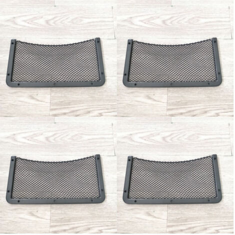4 PCS Filet Rangement pour Voiture 41.5x21.5 CM Sac Pocket Organizer de Voiture pour Ustensiles/Camping-Cars/Bateaux/Maison Filet élastique