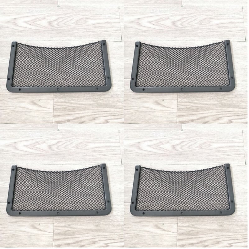 4 pcs Filet Rangement pour Voiture 41.5x21.5 cm Sac Pocket Organizer de Voiture pour Ustensiles/Camping-Cars/Bateaux/Maison Filet élastique