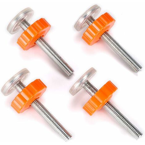 4 pcs Filetées de Broche Tiges Pression pour Barrière d’Escalier, de Sécurité (4 pcs, orangé)