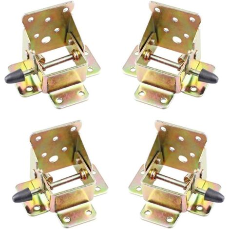 4 Pcs Folding Table Leg, Foldable Support Frame, Self-Locking Hinges, Workbench Folding Hinge Hardware, Folding Legs, Folding Locking Extension
