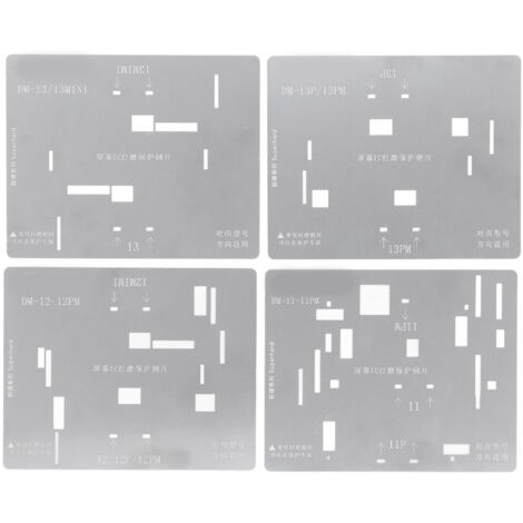 4 Pcs Gabarits de Protection en Acier Inoxydable pour Câbles d'Écran LCD et IC Tactile, Compatibles iOS 11 à 13