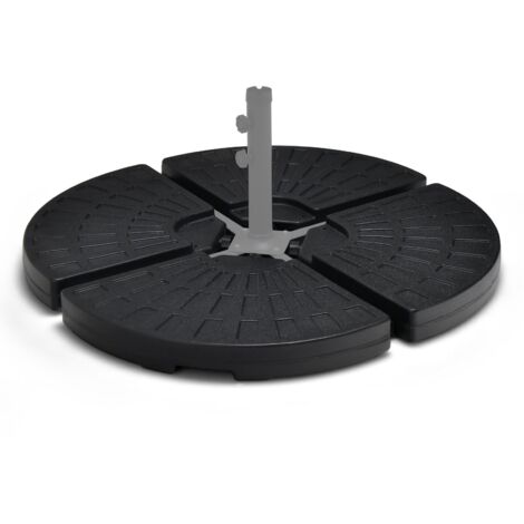 4 PCS Garden Parasol Stand Base Sand Water Filled Banana Umbrella Weights 88kg