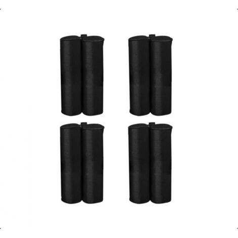 4 Pcs Gazebo Tente Sacs De Sable De Lestage De Fixation pour Tonnelle Parasol Pavillon Sable Jardin (Noir)