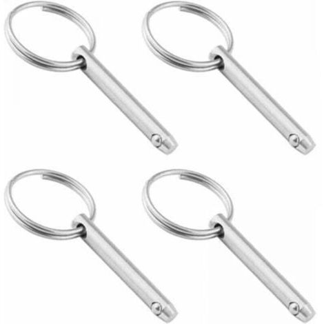 4 Pcs Goupilles à Boule à Libération Rapide, Acier Inoxydable 316 Goupilles à Dégagement Rapide de Diamètre 6.3mm avec Extrémité à Boule à Ressort
