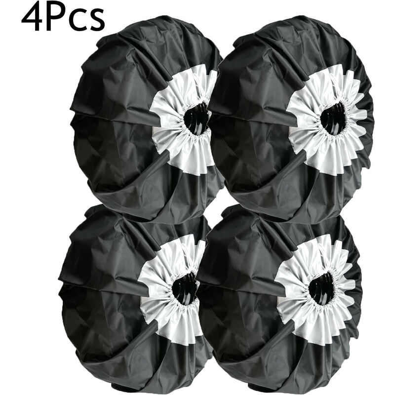 4 pièces housses de pneu, ensemble de housses de pneu de secours, protections solaires UV imperméables pour pneus Oxford, pour camping-car,