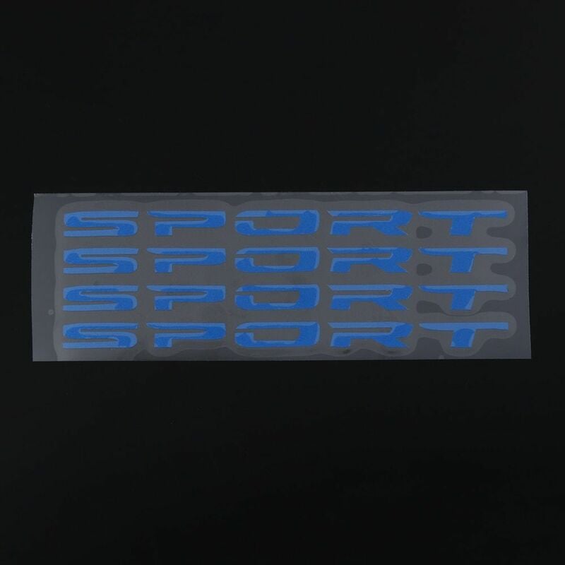 Image of 4 pezzi Kit adesivi rifrangenti alta visibilità scritta sport per cerchi auto Colore - Blu