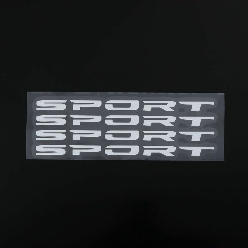 Image of 4 pezzi Kit adesivi rifrangenti alta visibilità scritta sport per cerchi auto Colore - Bianco