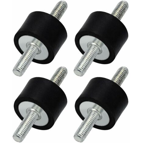 4 Pcs M8 30 x 20 mm Supports d'Isolation Anti-Vibration en Caoutchouc, Supports Amortisseurs de Vibrations Isolateur pour Voiture, Bateau, Bobines, Compresseur d'air