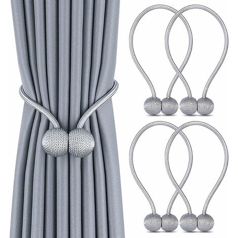 Magnetic Curtain Tieback Curtain Clips Rope Back Curtain Holders Buckles  Curtain Binder Curtain Holders For Home Decoration 2 Pieces