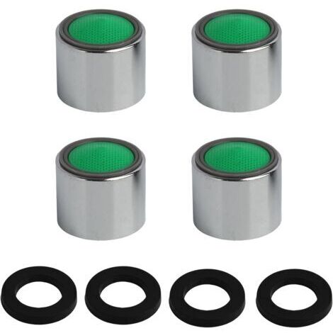 4 PCS Mousseur Robinet M22, Mousseur Robinet en Acier Inoxydable, Filtre Robinet, Aérateur de Robinet Économiseur d'Eau avec Filtre et 4 Joints pour Lavabo de Salle de Bain et Cuisine
