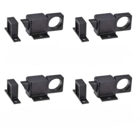 4 Pcs NoirPorte Boulon Loquet Aluminium Alliage Sécurité Automatique Fenêtre Portail Ressort Rebond Verrouillage