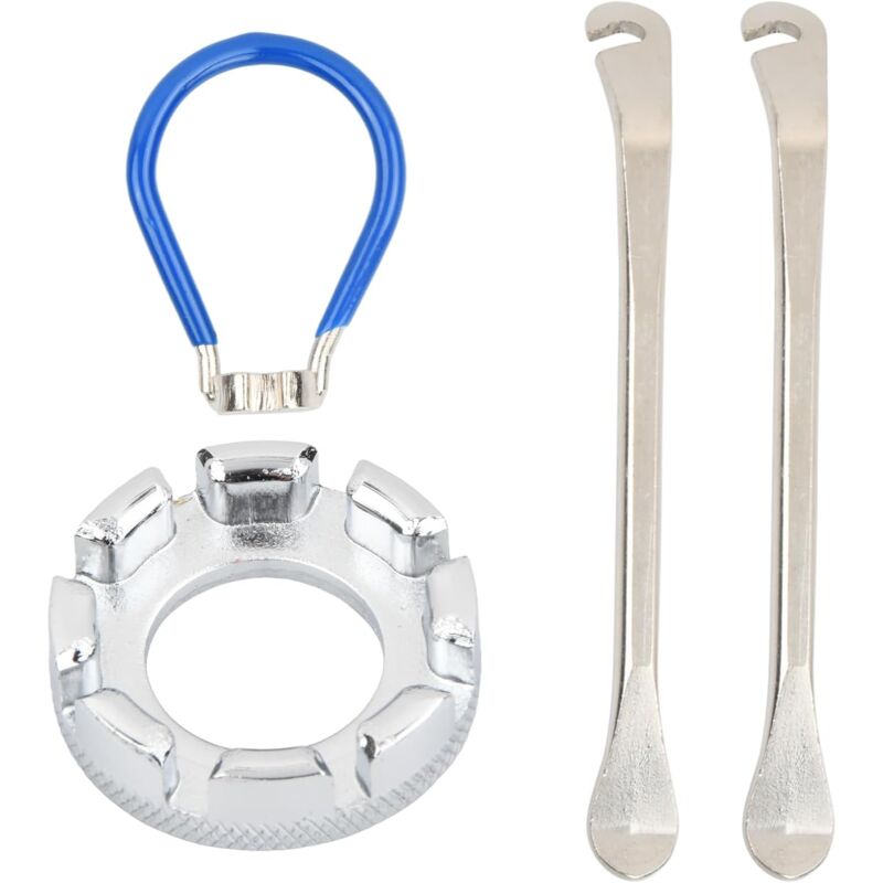 4 Pcs Outil de Clé à Rayon, Roue à Rayons de Vélo à 8 Way Outils de Réparation de Vélo, Clef a Rayon Velo, Calibre 10-15, Jeu de Clés à Rayons, Clé