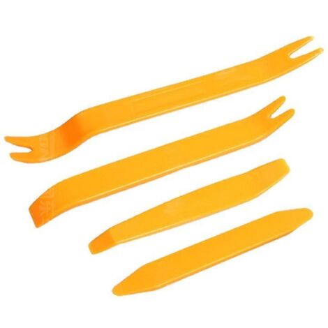 4 Pcs Outil Dmontage Installation De Garnitures, Garniture Intrieure Voiture Installation Stro Outil Bordure Panneau De Porte Clip Retrait Kit Pry