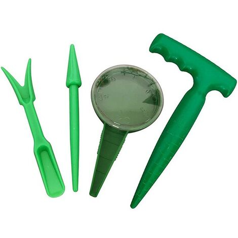 4 Pcs Outils de Jardinage de Semences Outil de Jardinage Miniature Outil pour Semoir Succulentes Outils de Transplantation pour Propagation Kit de Plantation - Semoir Perforateur Semoir (Vert)
