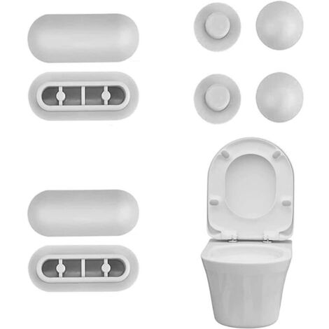 4 Pcs Patin Abattant WC en Plastique Carivent，avec 4 Ecarteurs de Couvercle de Toilette Pare-Chocs de Siège de Toilette Robuste Tampon de Siège de Toilette Anti-choc pour Toilette Lunette Couvercle