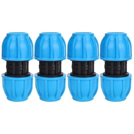 4 Pcs PE en Plastique 25mm à 25mm Droite Tuyau d'eau Connecteur PPR PE PVC Tuyau Connexion Raccord