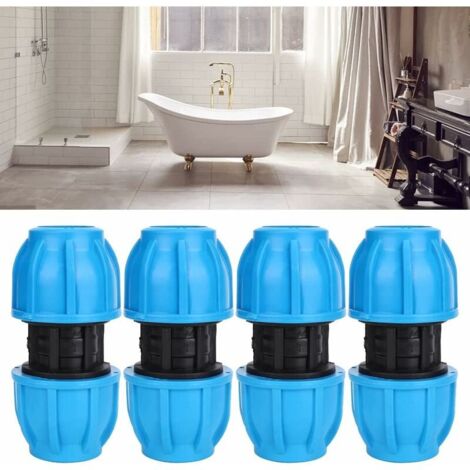 4 Pcs PE Kunststoff 25mm bis 25mm Gerade Wasser Rohr Stecker PPR PE PVC Rohr Anschluss Fitting
