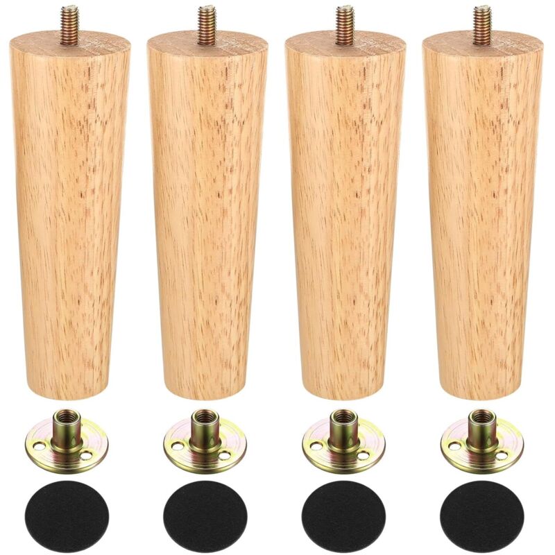 4 Pcs Pied de Meuble Bois Massif 15cm, Pieds de Meuble en Bois, Pieds de Meubles en Bois de Rechange, Pieds de Rechange en Bois pour Canapé Commode 4 Pcs Pied de Meuble Bois Massif 15cm, Pieds de Meuble en Bois, Pieds de Meubles en Bois de Rechange, Pieds de Rechange en Bois pour Canapé Commode