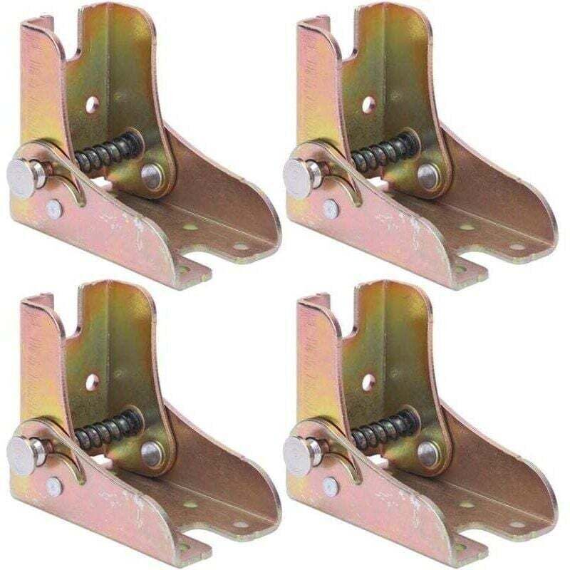 4 PCS Pied Table Rabattable, XU, Verrouiller Extension Table Lit Jambe, Chaud En Acier Laminé Canapé-Lit Pliant Pied 2.3mm Épaisseur Meubles