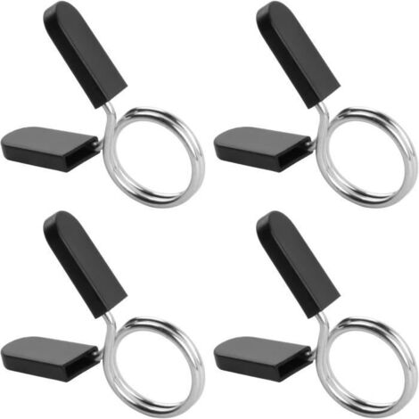 4 Pcs Pince à Haltères, 30mm Pinces À Ressorts pour Poids Haltères, Pince Haltere, Pinces à Ressort pour Barre d'Haltères