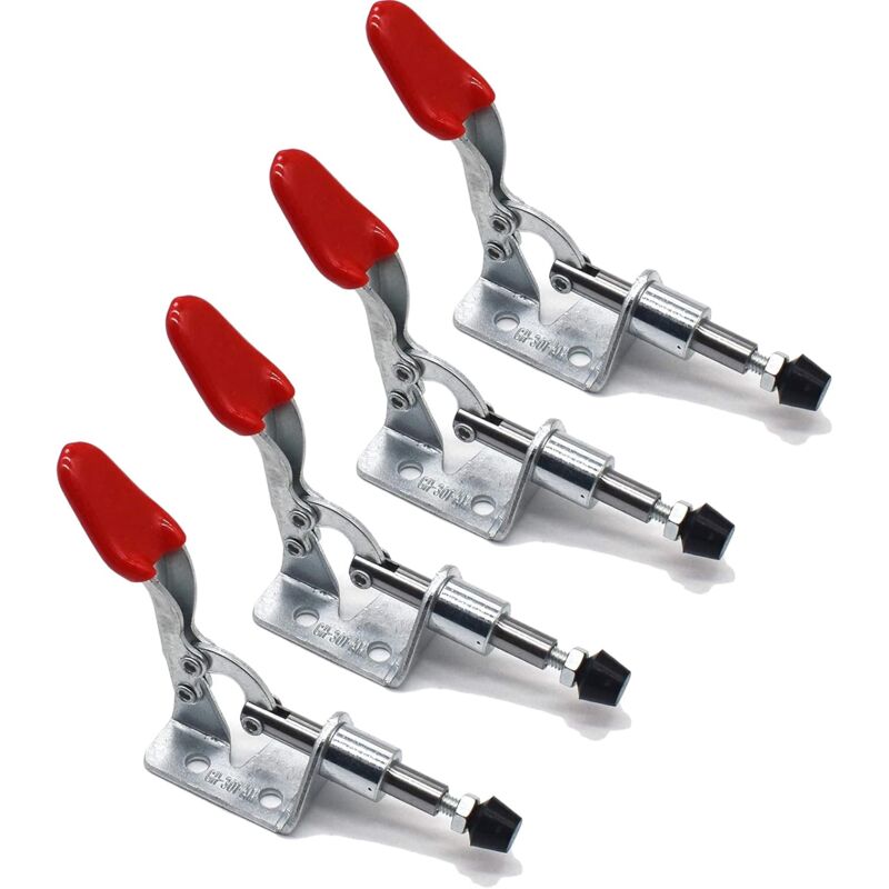 4 pcs Pince Horizontale, Outil à Main à Action Push-Pull, Dégagement Rapide Basculer La Pince, pour Le Fonctionnement de La Machine, La Menuiserie,