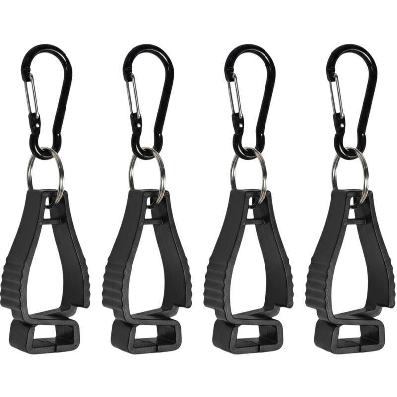 4 Pcs Pinces à Gant pour Gants de Travail Pince à bâche avec Mousqueton Clip Porte Gant Multifonctionnelle anti Perte Glove Clips Légère et Pratique