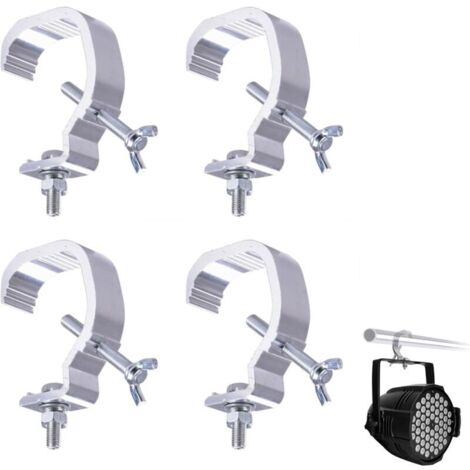 4 pcs Pinces pour éclairage de Scène,Clip de Lampe de Scène,Pince de Lumière de Scène Robuste,pour Les Pinces de Fermes et Les Projecteurs DJ, Convenable Aux Tuyaux de 30 à 52 mm