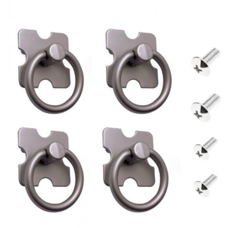 4 Pcs Poignee de Meuble Vintage, Tiroir Bague Poignée de Traction, Poignées de Tirage Antique, Bouton de Meuble pour Cuisine Armoire Placard Commode Porte