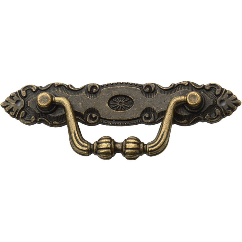 4 Pcs Poignee Tiroir Ancienne Zinc Poignée de Tiroir en Bronze Bronze Poignée Meuble Vintage Décoration Poignée de Porte Rétro Avec Vis pour Porte de