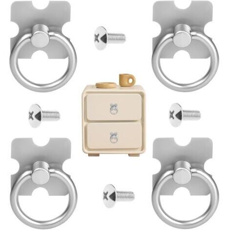 4 PCS Poignées de Tiroir et Anneau de Tirage Boutons de Tiroir Vintage Poignées Poignées Décoratives Antiques Boutons de Porte d'Armoire Poignée Monotrou en Alliage pour Armoire Placard Commode