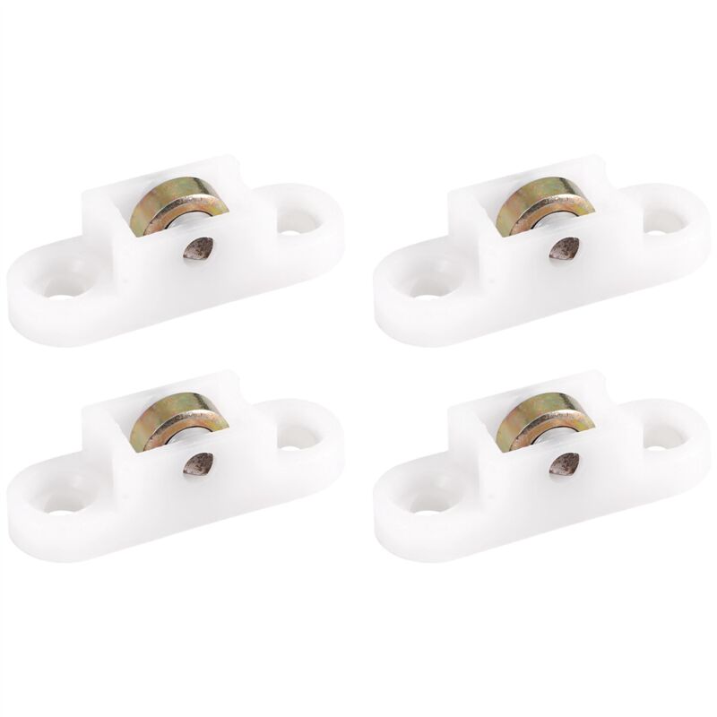 Tlily - 4 Pcs Porte FenêTre Armoire Simple Coulissante MéTal Rouleau Roue 8Mm Dmr.