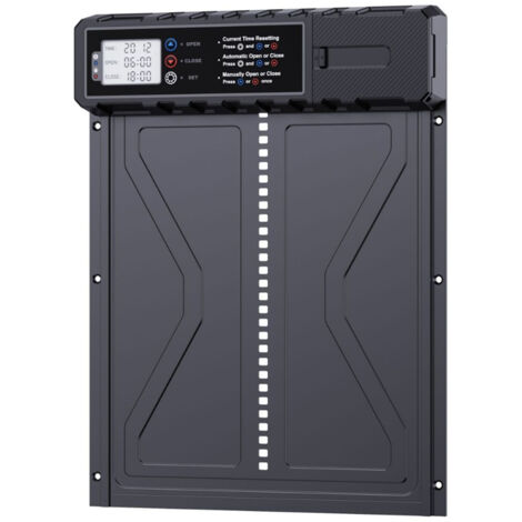 4 pcs Portes Automatiques Poulailler Solaires 7W avec Capteur de Lumière, Minuterie Programmable et Télécommande, Ouvre Porte Poulailler Anti-Pincement Installation Facile